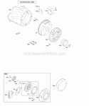 Blower HousingShrouds Flywheel Rewind Starter Diagram and Parts List for 21B417-1117-E1  Briggs and Stratton Engine